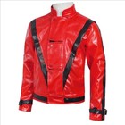 Michael Jackson Thriller Red Jacket 10-12 Yr Kids Costume Faux Leather Halloween
