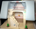 Vintage Little Tikes Blue Roof 2 Story Dollhouse With People Van And Accessories