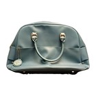 Vintage Style Pan Am Blue Explorer Bowler Style  Top Handle Travel Bag