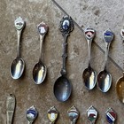 Lot Of 32 Vintage Collectors Spoons State Souvenir Travel Mini Spoons Forks
