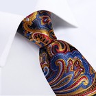 3 Pcs-men s Tie Paisley Necktie Hankie Cufflinks Set Party Wedding Formal Gift