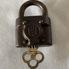 Vintage Beautiful Yale Usa Made Padlock With Key Rare 4 Brass Buttons