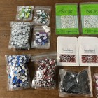 29 Pack Lot Flat Back Rhinestones     Multi-color Craft Gems  Nail Art  Resin  Diy