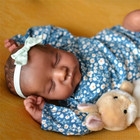 Reborn Baby Dolls Black Girl 19 Inch Soft Body Realistic Newborn Doll Handmade R