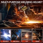 Trqwh Welder Mask For Tig Mig Arc  Auto Darkening With True Color   4 Sensors