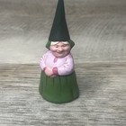 Vintage 1980s Unieboek Gnome Woman Rubber Hard Plastic Figure 3 5  Hong Kong