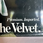 Rare Vtg 1979 The Velvet Canadian Black Velvet Whisky Hanging Metal Sign
