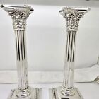 Pair Gorham 1909 Tall 10 1 4  Corinthian Sterling Silver Candlesticks clean 3207