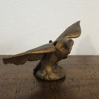 Vintage Antique Brass Tone Eagle Flag Pole Finial Topper Patriotic American