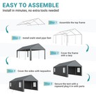 12x20 13x25 20x20ft Carport Canopy Heavy Duty W  Side Doors Outdoor Car Shelter