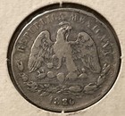 1886 Cha M Mexico 50 Centavos -chihuahua Mint- Low Mintage 