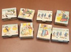 Vintage 1920s Lot 8 Dual-sided Italian Matchboxes Ladies   Children Full Matches
