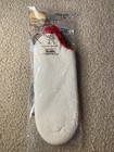 Vintage Thom Mcan White Red Pom Pom Cushion Sport Socks Size 9-11 New