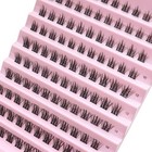 Black Natural Individual Cluster False Eyelashes 8-16mm  8 10 12 14 16mm 
