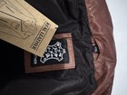 Real Leather Brown Button-up Lined Women   s Jacket 2xl Short Casual Fall Winter