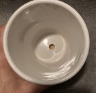 Norcal Pottery Small Planter Pot Attached Base Yellow Red White Retro Vintage 4 