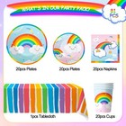 Rainbow Birthday Party Decoration Rainbow Party Supplies Plates Cups For Kids