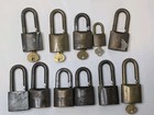 Lot Of 11 Antique Brass Corbin Padlocks