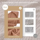 2 Pack Muslin Hooded Baby Bath Towels 100  Cotton 32x32 Inch