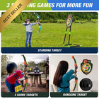 Hyes 2 Pack Bow And Arrow For Kids  Led 2 Pack-standing Target  Green   Blue