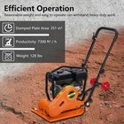 7hp Plate Compactor 5600vpm 4200lbs Vibrating Ground Rammer Tamper For Asphalt