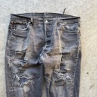 Vintage Faded Black And Distressed Levi   s 501 Jeans