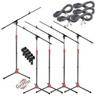 Microphone Boom Stand 5pack Lot Griffin Studio Xlr Cable Mic Clip Telescopic Arm