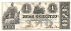 1852  1 Citizens Bank Washington D c  Obsolete Note - Crisp Uncirculated  Scarce