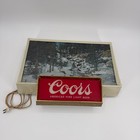 Vintage  60s 70s Coors Beer Lighted Mountain Stream Motion Sign Tested Works