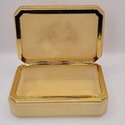Vintage 1990s Demain Italian Alabaster Jewelry Box Natural Stone Trinket Holder