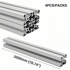 4040 Aluminum Extrusion T-slot Profile Anodized Linear Rail 2000mm 4pcs pack