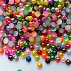 1800pcs Flat Back Half Pearls 4mm Half Round Flatback Pearls Gems Beads For C   
