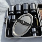 Vintage Executair 101 Travel Bar Cocktail Set 4 Cups Tray Barware Incomplete