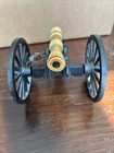 Vintage Miniature Metal And Brass Cannon   art  374   made In Italy