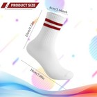  8 Pairs Striped Crew Socks Cotton Athletic Sports Running Socks Soft 