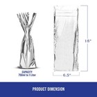 Mt Products Metallic Silver Mylar Wine Gift Bags For Bottles - Pack Of 25