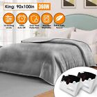 84x90in Electric Fleece Heated Blanket With Dual Controller For Home Office