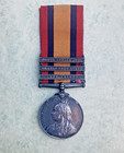 Queen   s South Africa Qsa Boer War 3 Clasp Medal   Tin Manchester Rgt Pte Berry