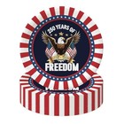 50 Pcs Anniversary Plates 7 Inch  Disposable 4th Of July Paper Plates Usa 250th