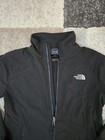 The North Face Woman s Zip-up Fleece Jacket Softshell  Black volt Green  Size S