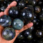 2 Kg Wholesale Natural Chevron Labradorite Sphere Gemstone Lot 40-90mm