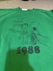 Vintage 1988 Paint Your Wagon High School Play Green Crewneck Sweatshirt