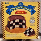 Checkerboard 4 Piece Cake Set By G s Made In Usa 372tr 3 Steel Pans And Divider