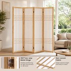 Shoji Room Divider Lightweight Folding Privacy Screen Natural