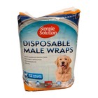 Simple Solution Disposable Male Dog Wraps Size Large 24ct Leak Proof Dog Diapers