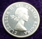 Canada Royal Coat Of Arms 50-cent Coin  1964 Canadian 80  Silver Coin  Km  56