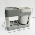 Abs Plastic Toothbrush Toothpaste Stand Holder With Single Cup Bathroom Storage
