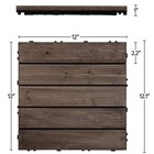 27pcs Wood Flooring Tiles Interlocking Patio Deck Tiles Solid Wood 12x12in brown