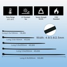 Zip Cable Ties Assorted Sizes 200 Each 4 6 8 10 12  Heavy Duty Nylon 1000 Total