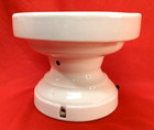 Vintage 6  1 2  Dia  White Porcelain Ceramic Flush Mount Ceiling Light Fixture